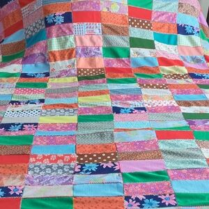 Vintage Quilt Top. Quilt Of Many Colors